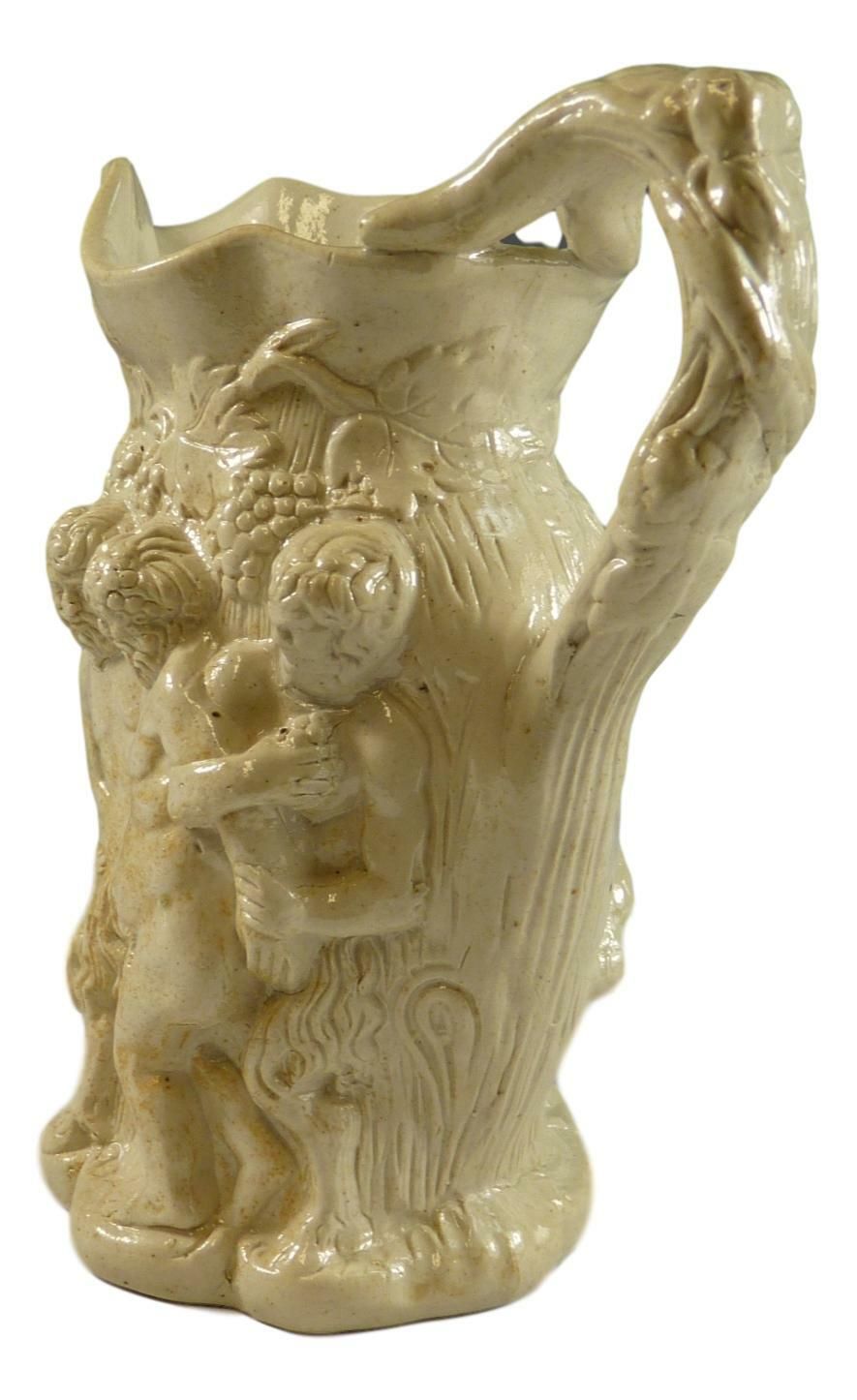 Antique Poss Minton Relief Moulded Jug Silenus & Bacchus 5 1/2" Tall  C1831 photo Home Decor