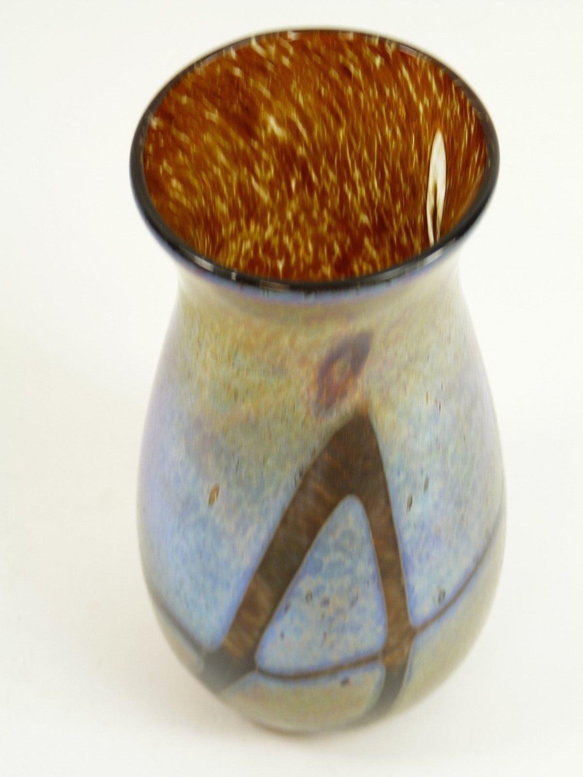 Milan Vobruba Glass Gusum Sweden Iridescent Surface Vase photo Home Decor