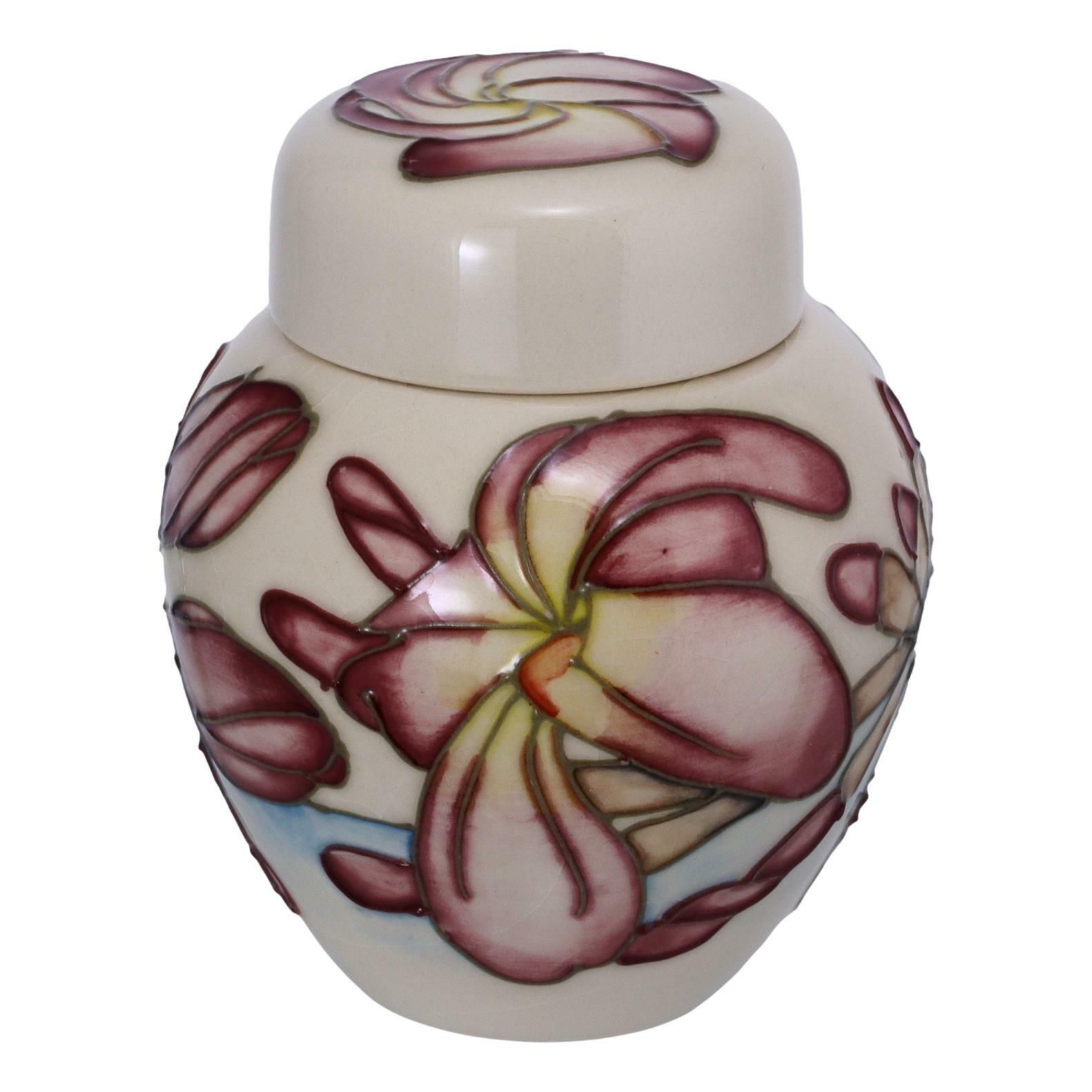 Moorcroft Pottery Franjipani Plumeria 10.75 Cm (4 1/4") Ginger Jar C1999