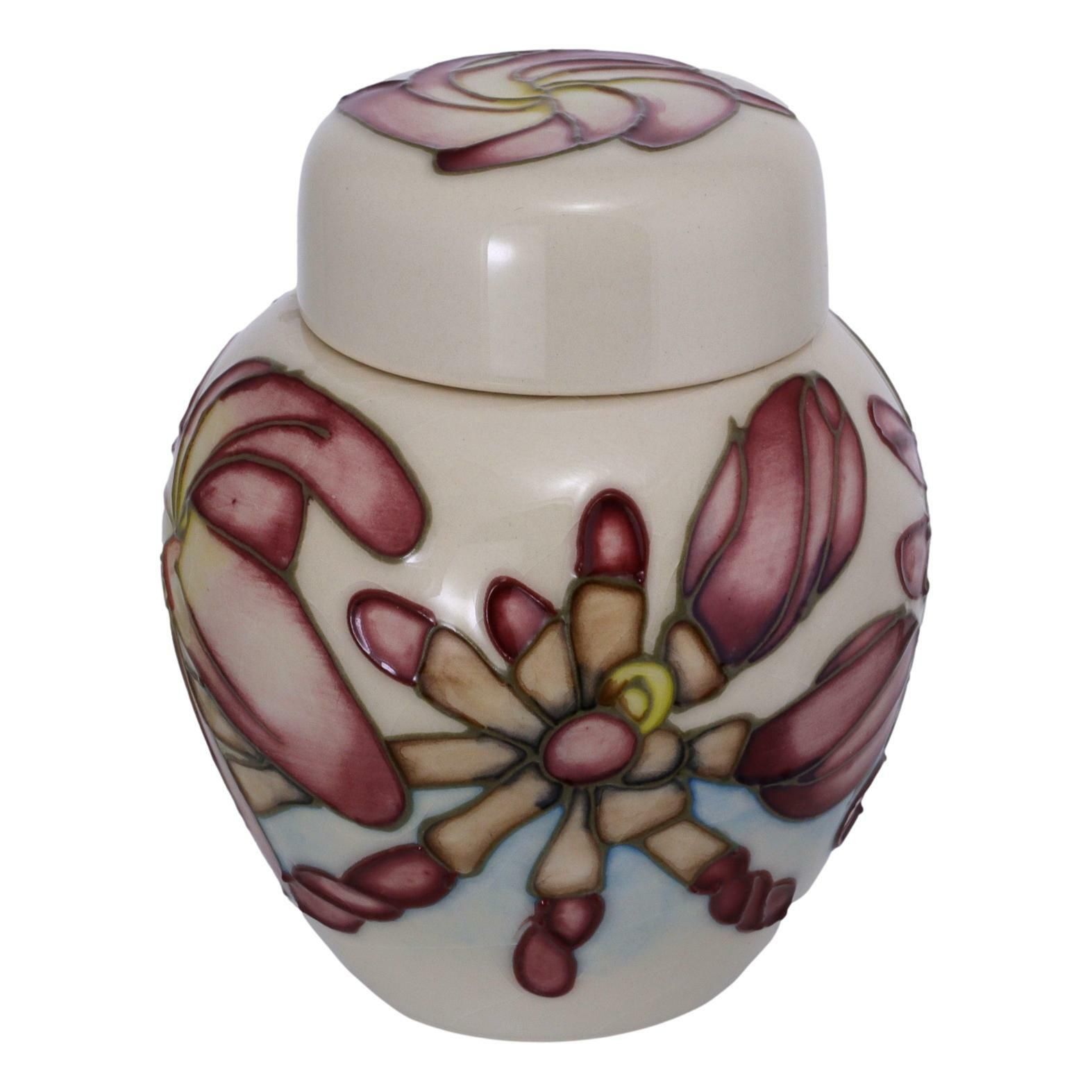 Moorcroft Pottery Franjipani Plumeria 10.75 Cm (4 1/4") Ginger Jar C1999 photo for sale