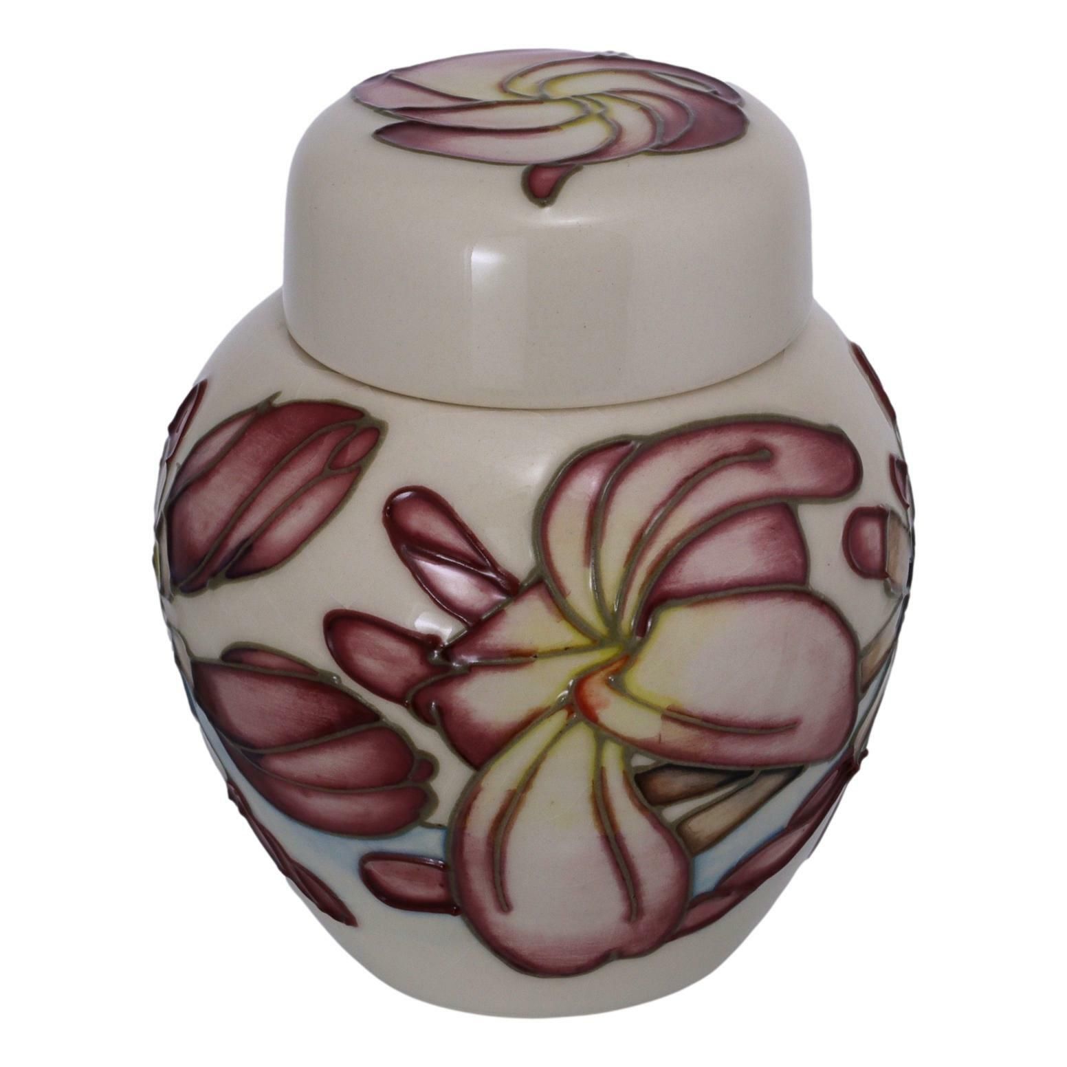 Moorcroft Pottery Franjipani Plumeria 10.75 Cm (4 1/4") Ginger Jar C1999 photo Home Decor