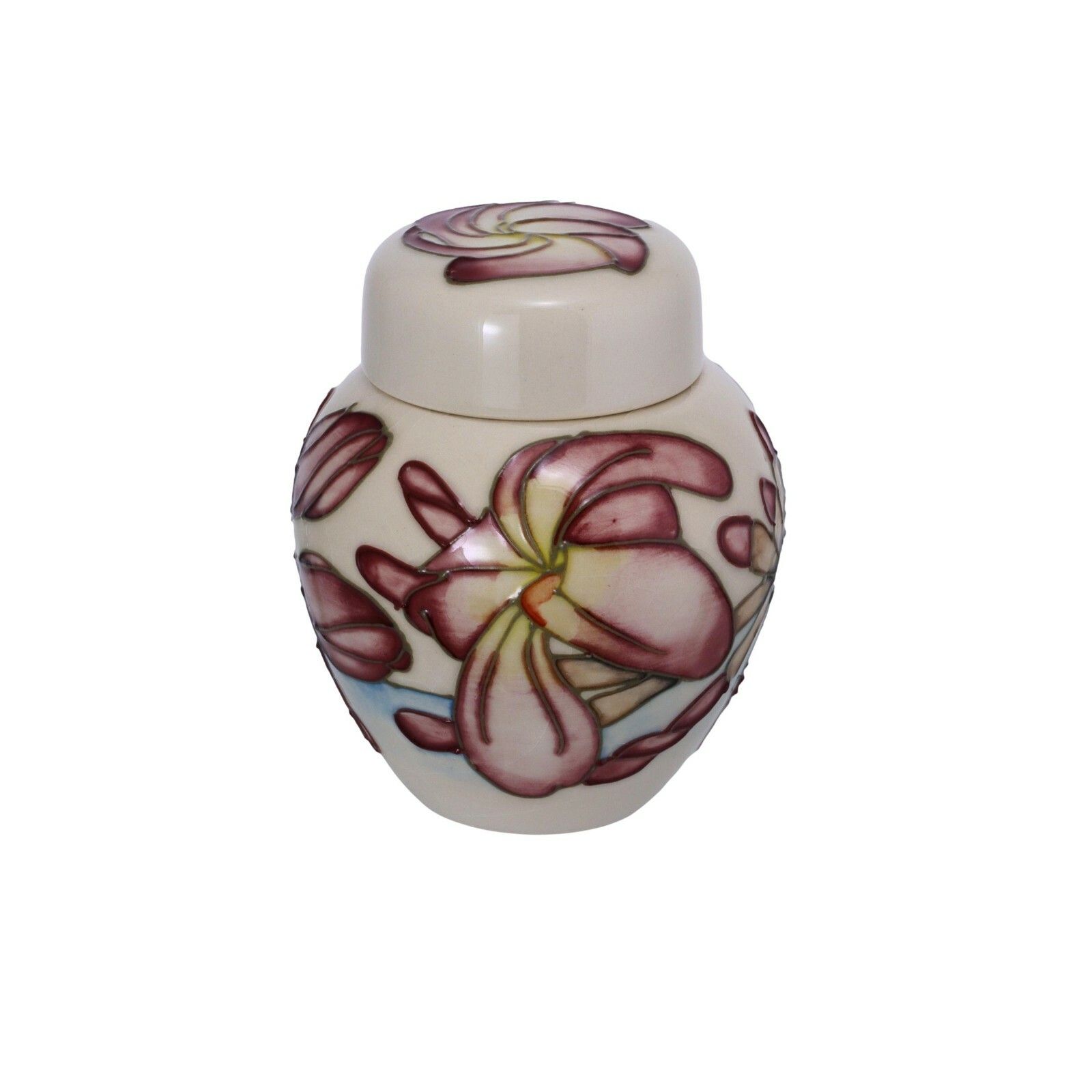 Moorcroft Pottery Franjipani Plumeria 10.75 Cm (4 1/4") Ginger Jar C1999 photo vinterior