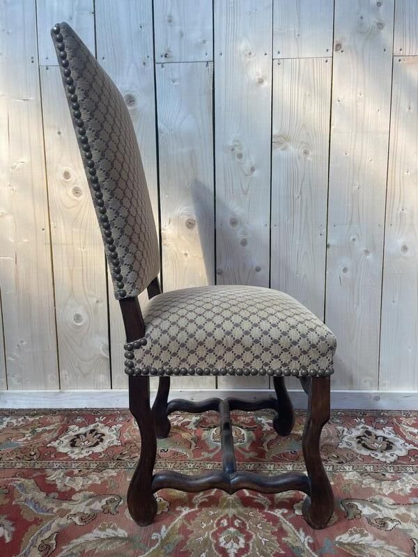 Set Of 6 Sheepskin Chairs In Faux Plain Velvet. photo Furniture
