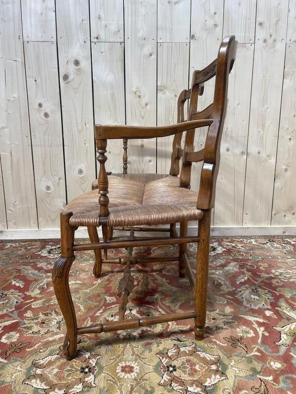 Banquette Radassier Paillée De Style Louis XV Provençal photo for sale