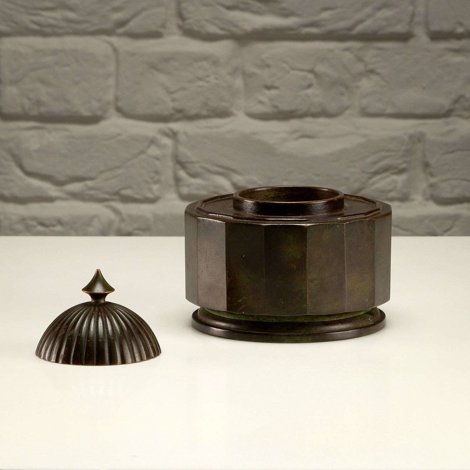Bronze Inkwell, Gab, Sweden, 1930s photo buy