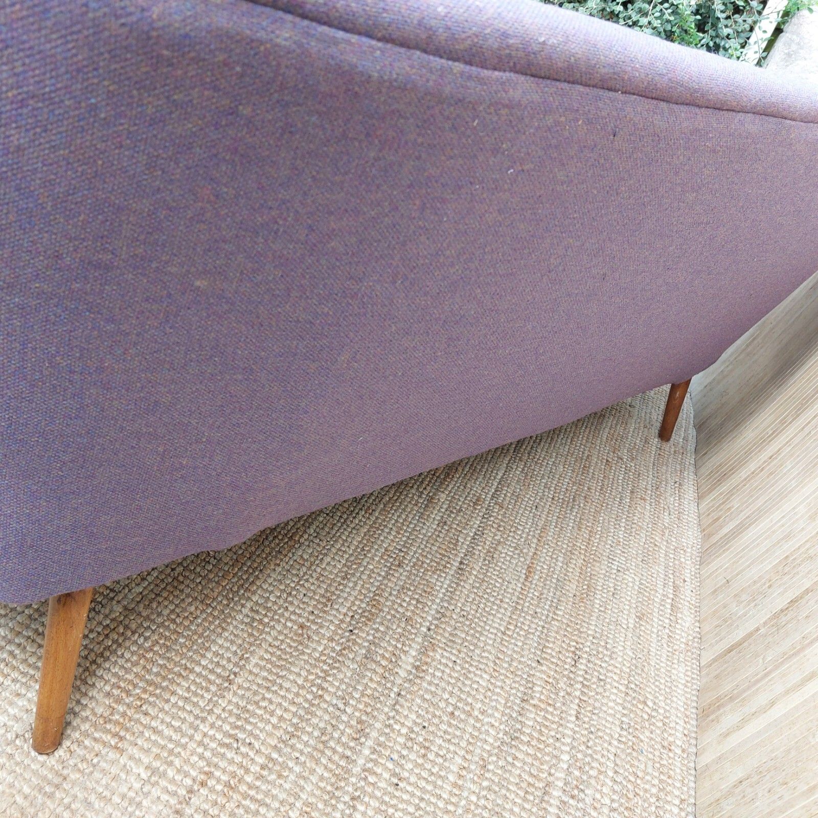 photo furniture Fab Vintage 1950s 1960s 3 Seater Sofa Settee Lilac Multi Rainbow Camira ? Wool :