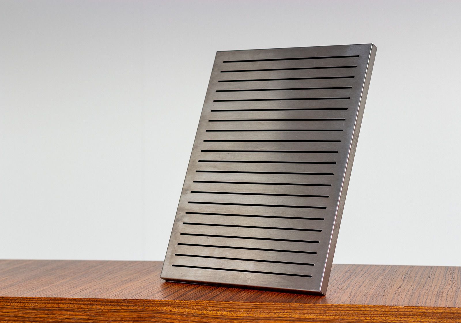 Deknudt Brushed Steel Art Work 1970s Belgium photo furniture