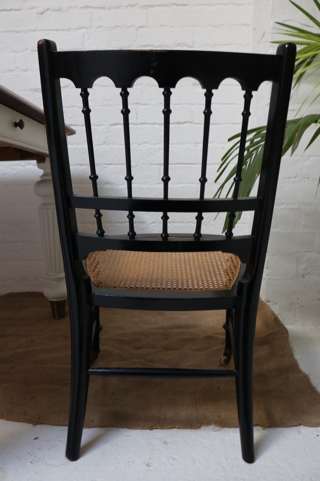 Antique Black Rattan Nursing Chair photo Furniture
