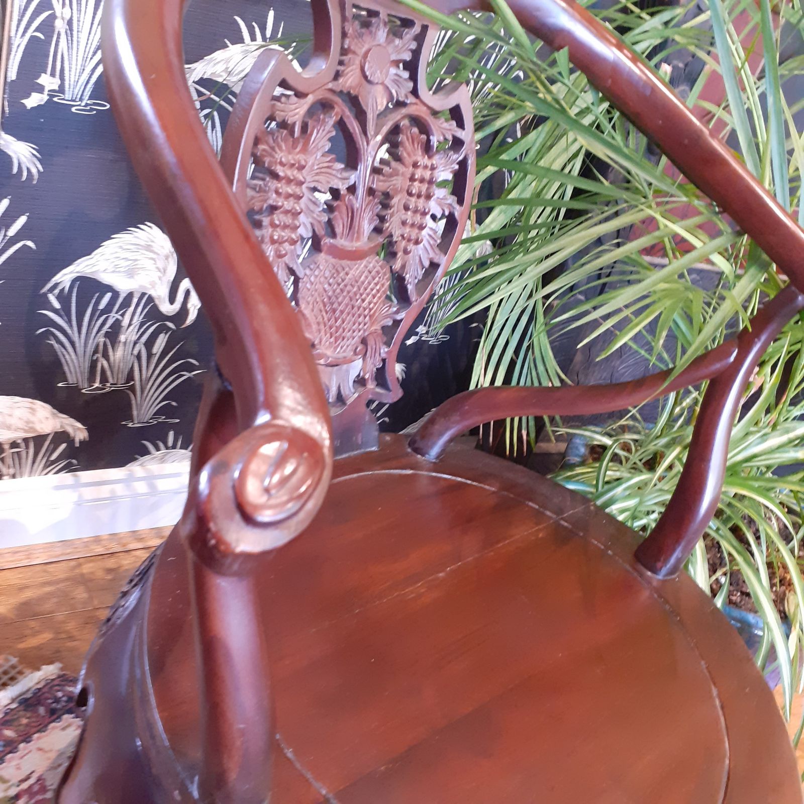 A Pair Of Vintage Handcrafted Chinese Arm Chairs