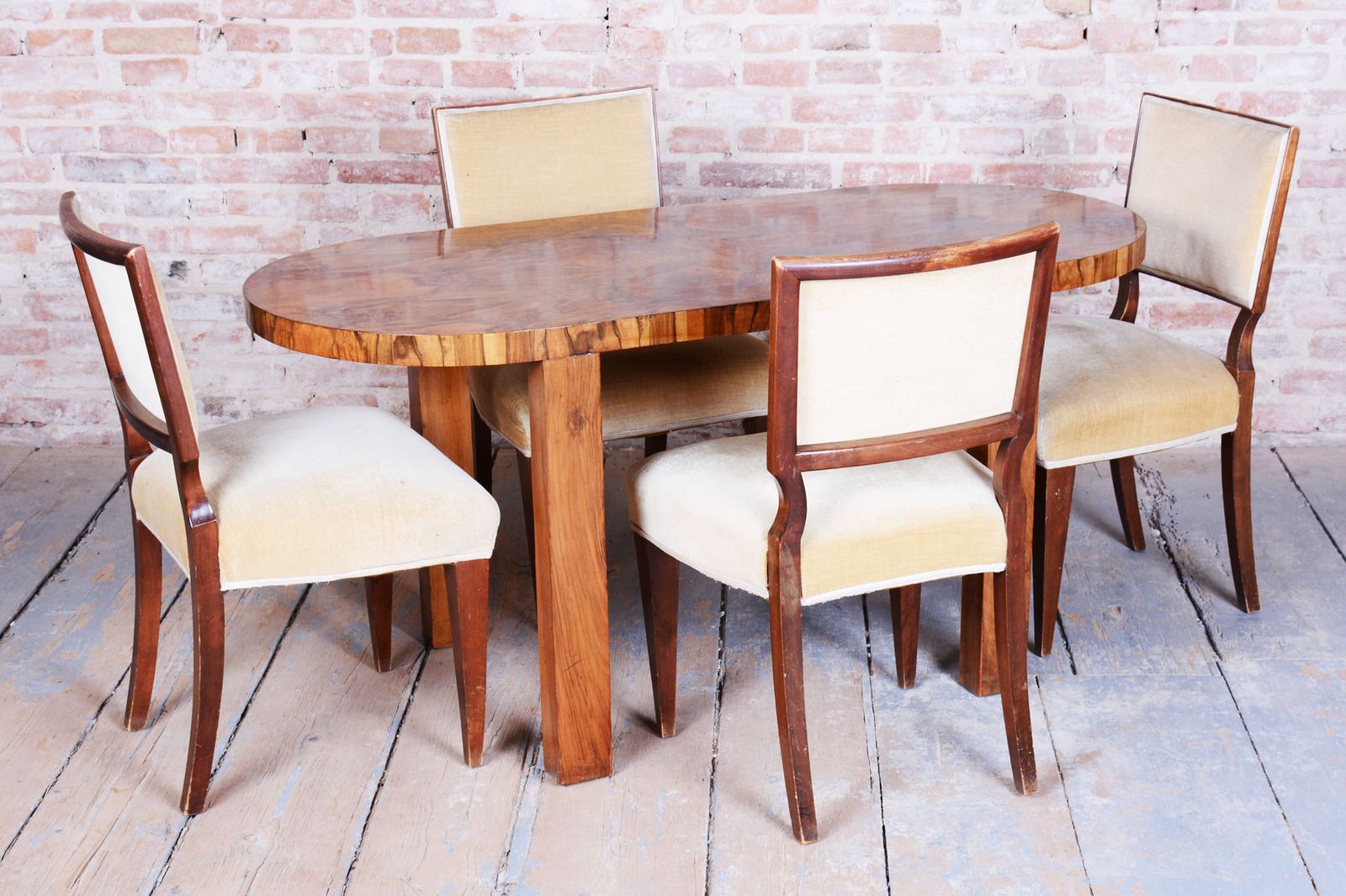 Restored Art Deco Table, Caucasian Walnut, Revived Polish, Czech, 1930s photo Furniture