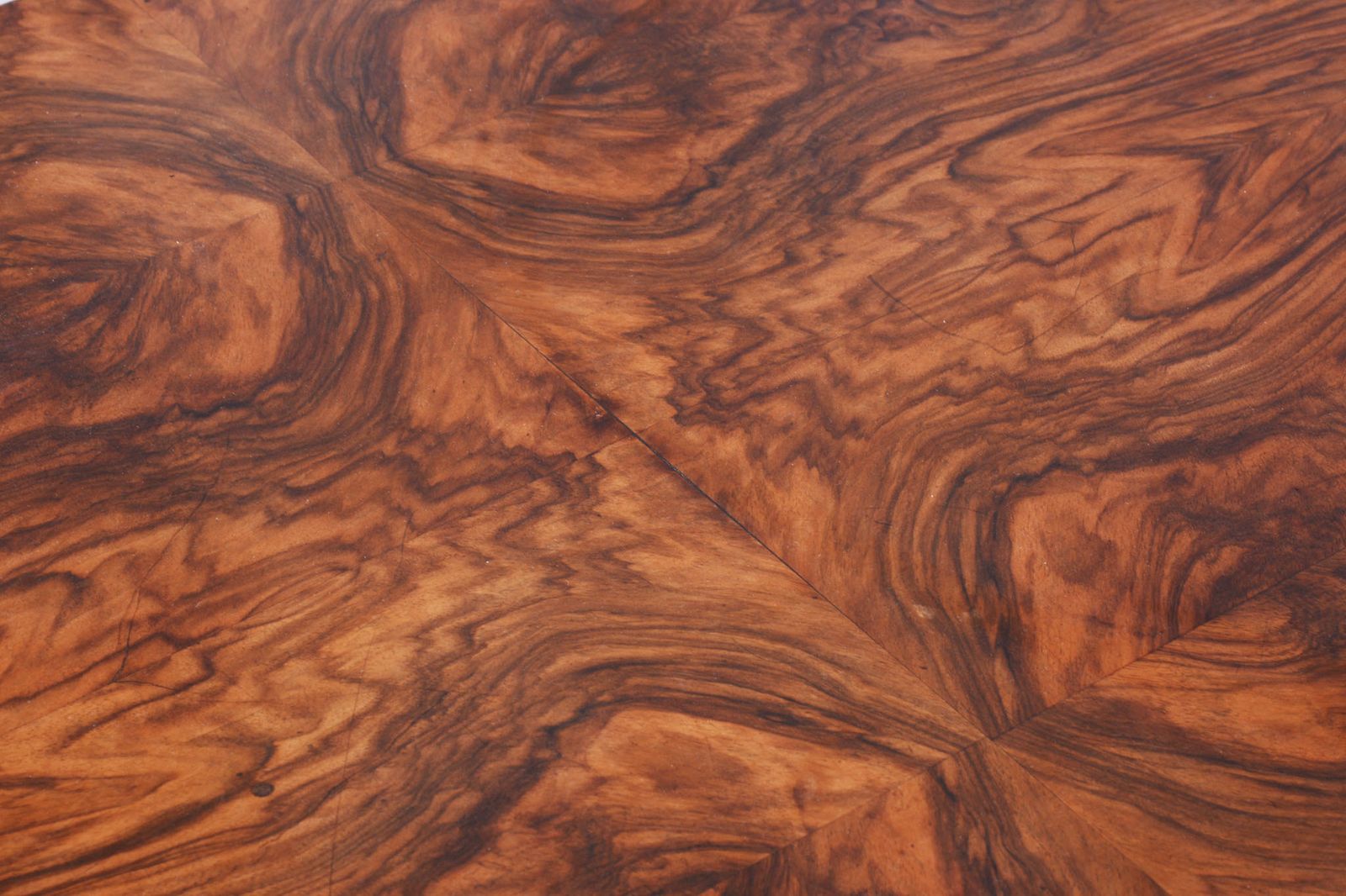 Restored Art Deco Table, Caucasian Walnut, Revived Polish, Czech, 1930s photo vinterior
