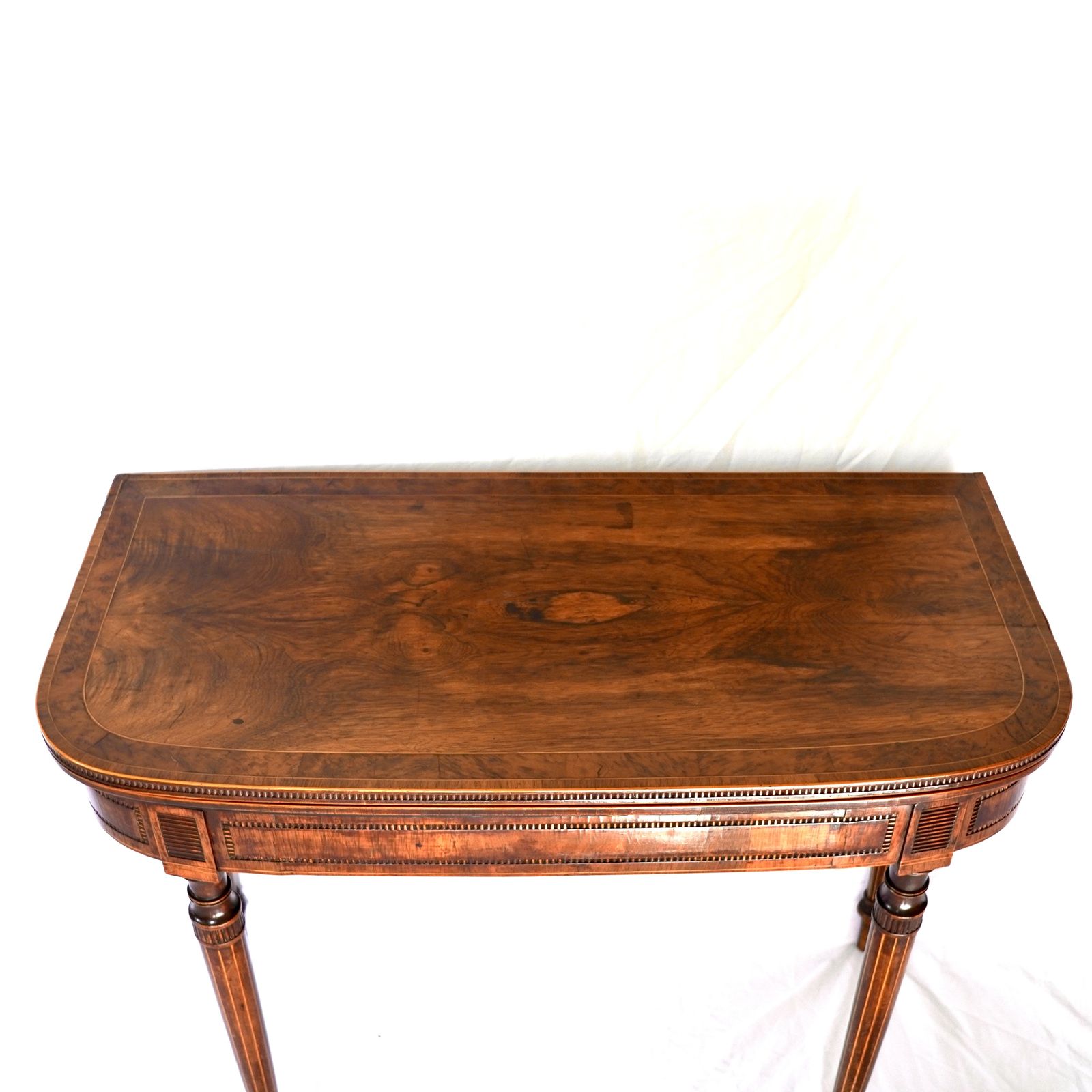 Regency Rosewood And Burr Yew Crossbanded Card Table photo furniture