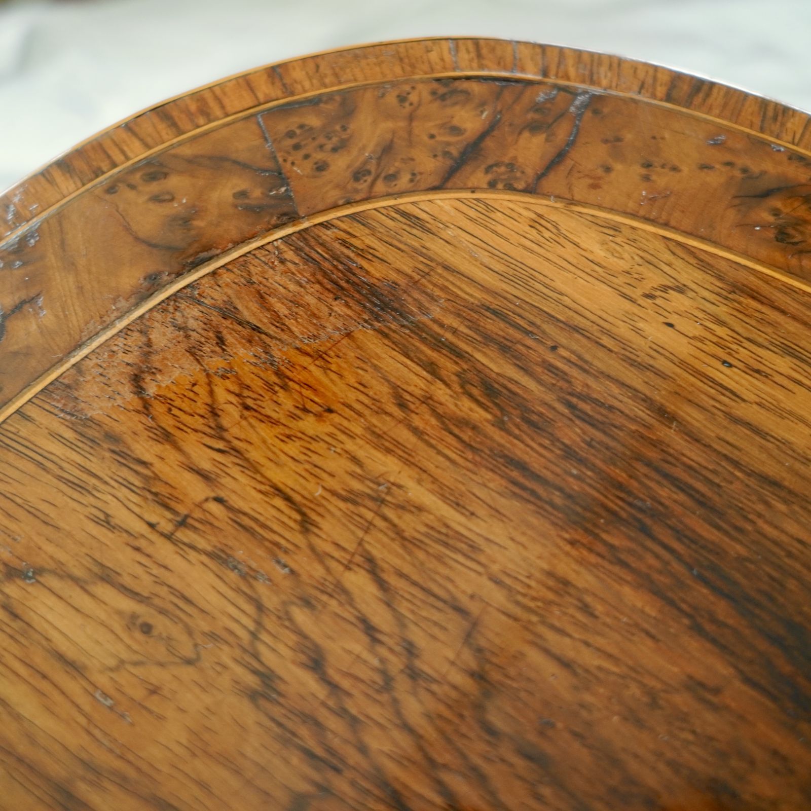 Furniture Regency Rosewood And Burr Yew Crossbanded Card Table photo