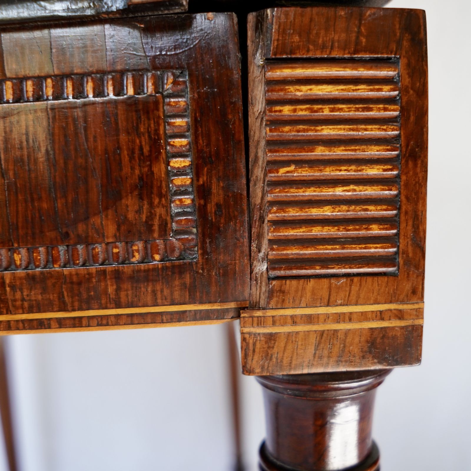 photo buy Regency Rosewood And Burr Yew Crossbanded Card Table