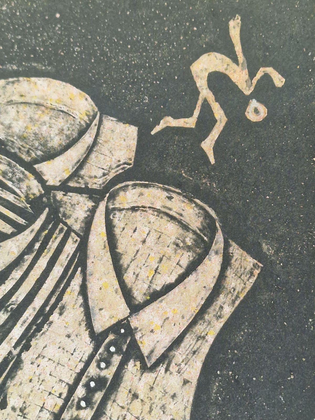 Rare Artist's Proof, Jim W Anderson Re, "Faceless Horde (The Revolution Of The Shirts)", Collagraph On Handmade Paper, Framed,1989 photo furniture