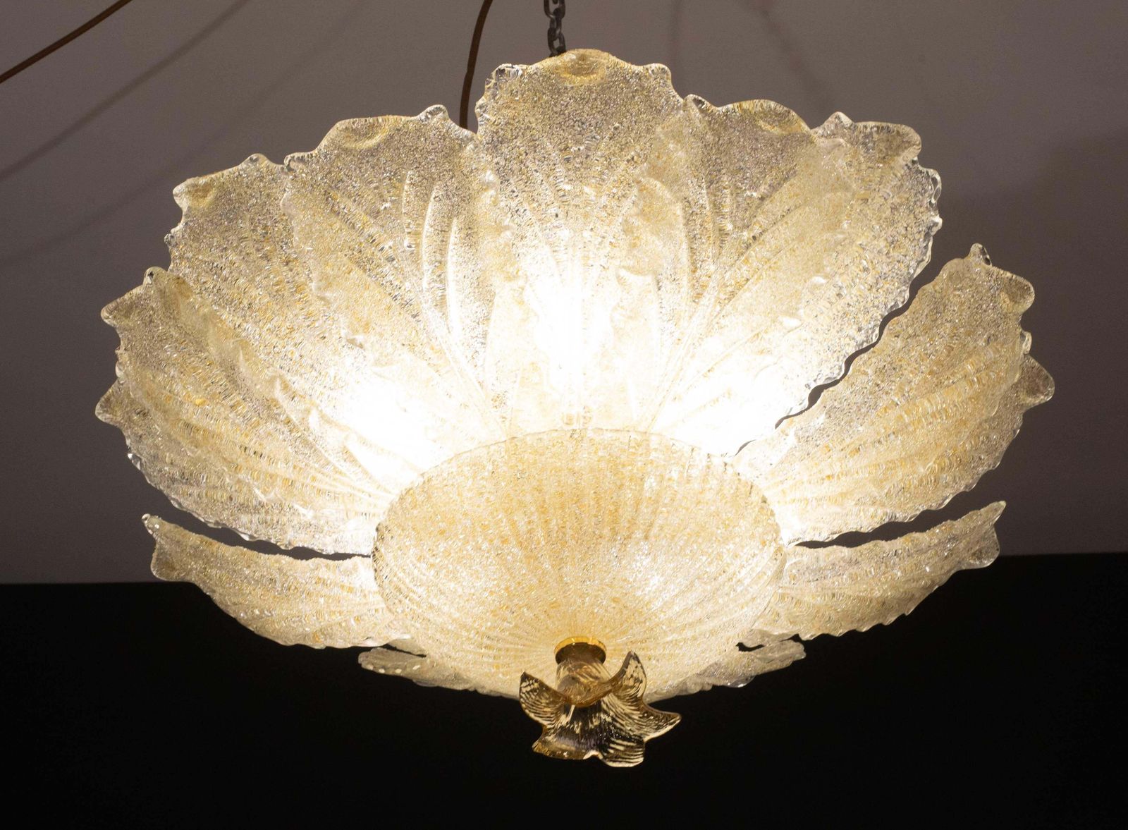 Portofino, Murano Glass Gold Flush Mount, 1970s photo buy
