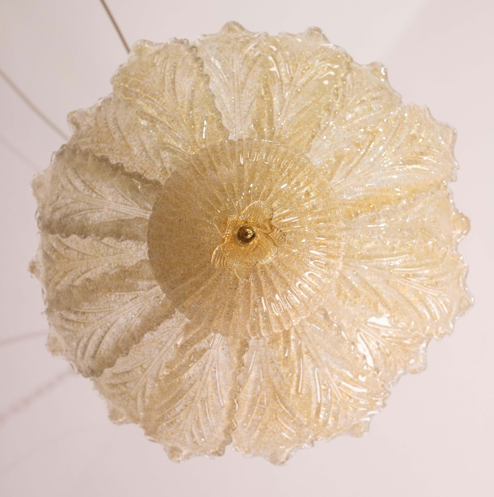 3068.0 Portofino, Murano Glass Gold Flush Mount, 1970s photo