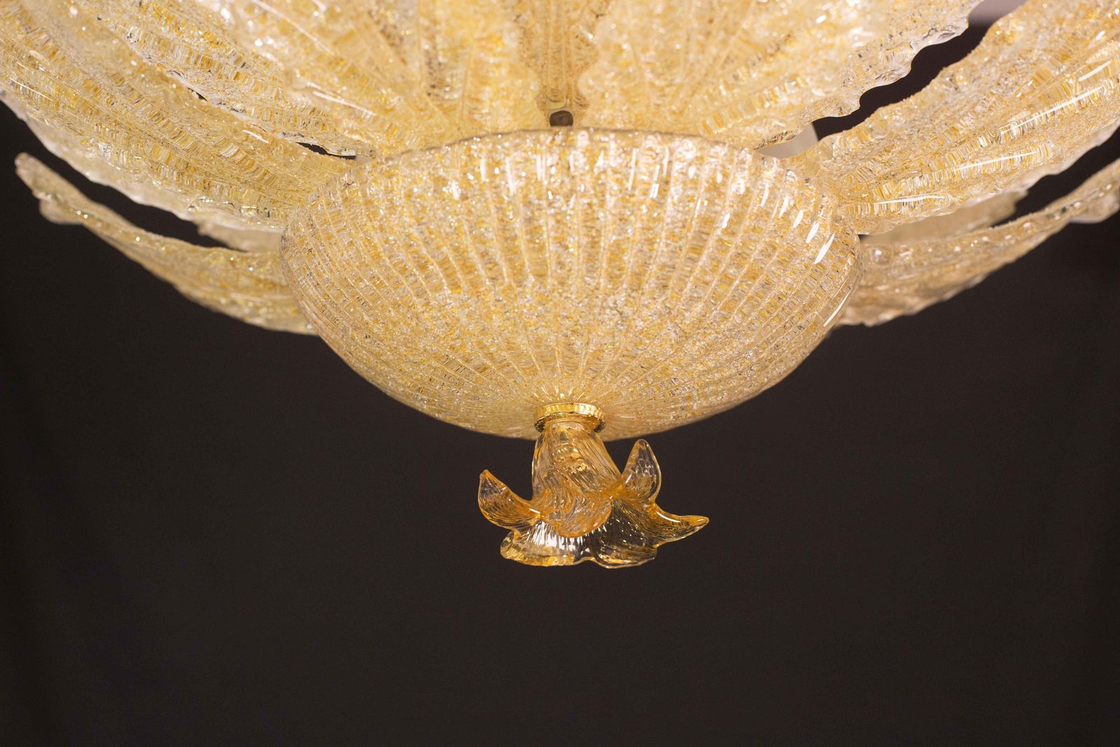 photo vinterior Portofino, Murano Glass Gold Flush Mount, 1970s
