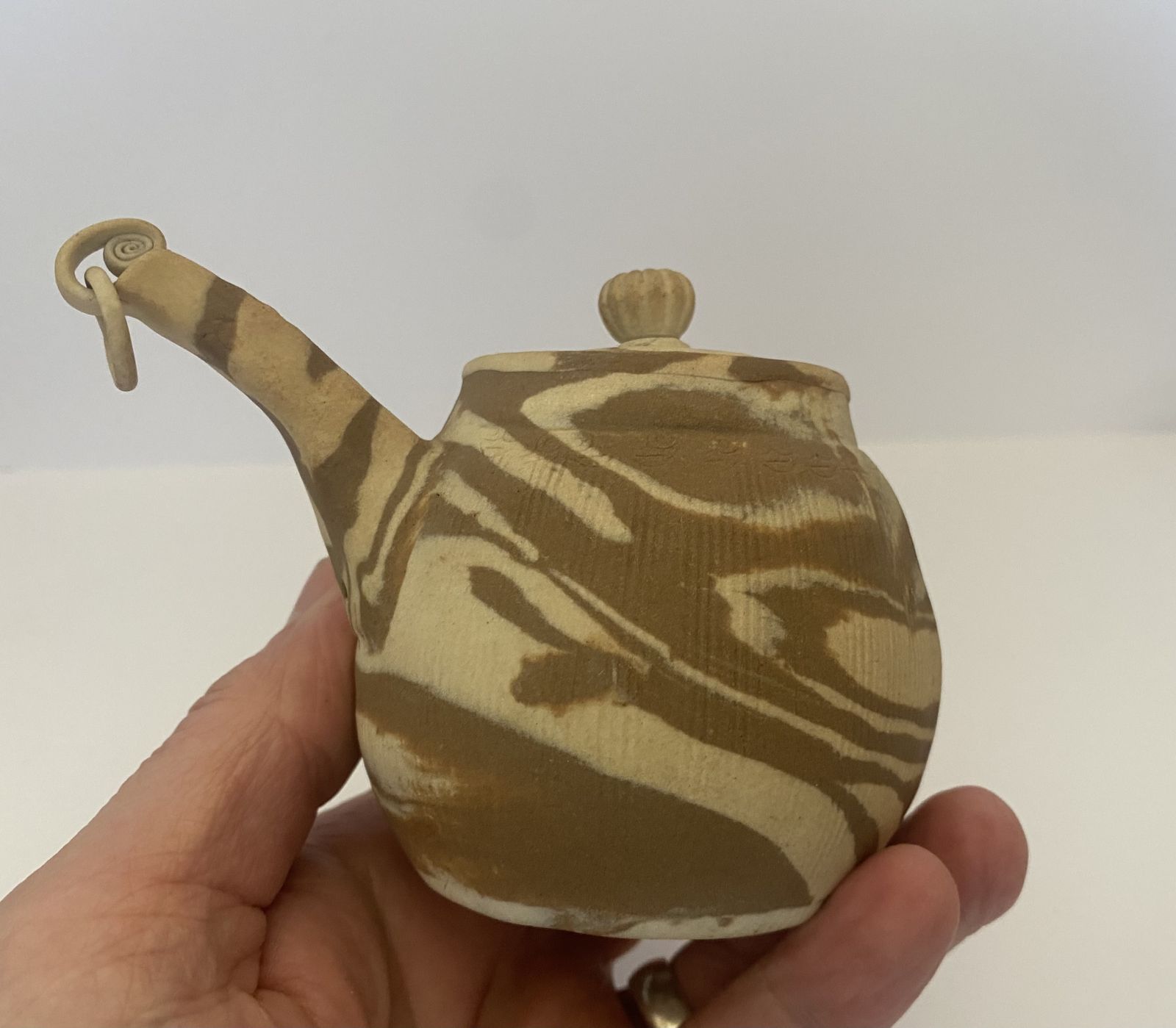 Antique, Taisho Period, Japanese Banko Ware Teapot photo vintage