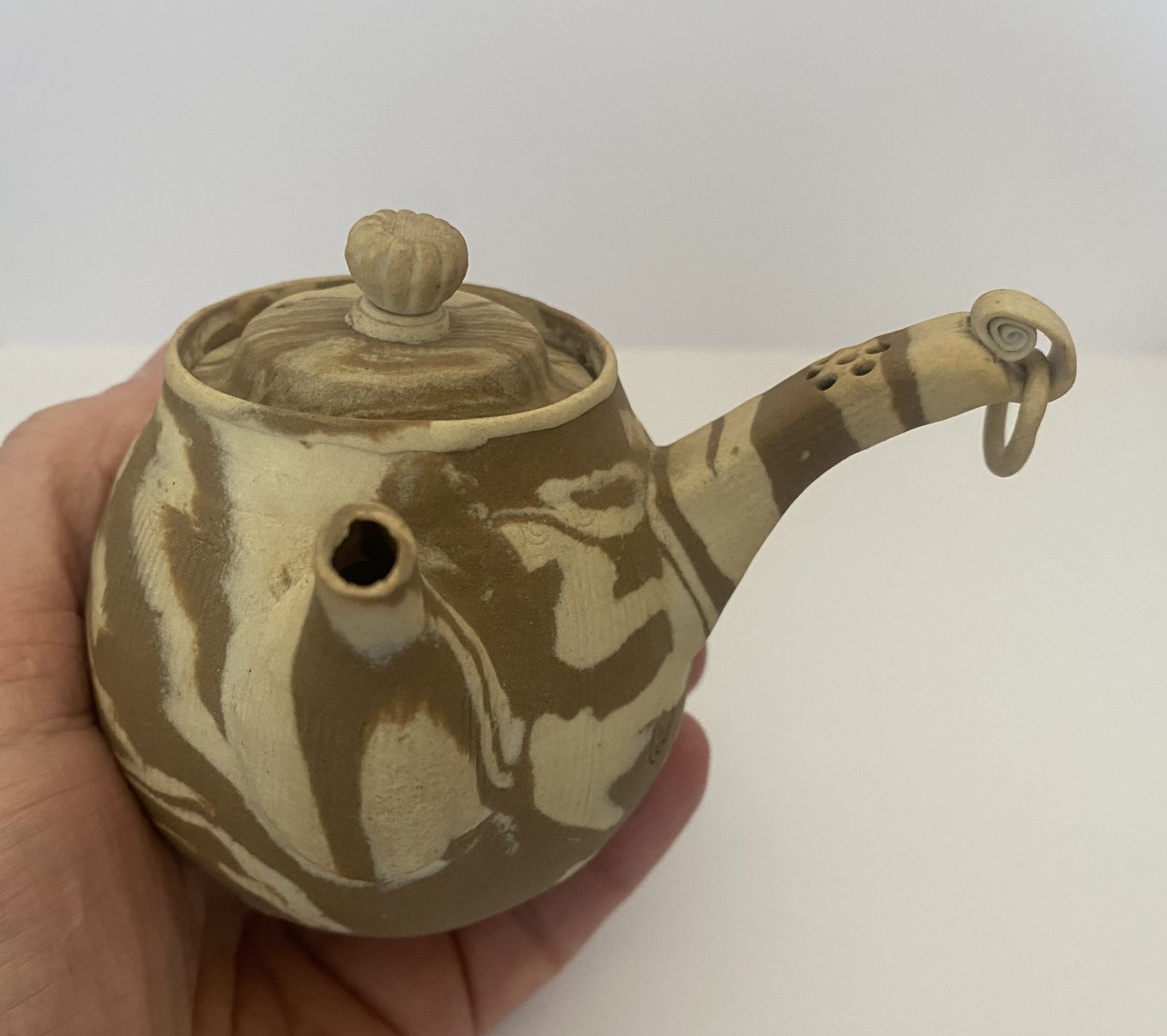 75.0 Antique, Taisho Period, Japanese Banko Ware Teapot photo