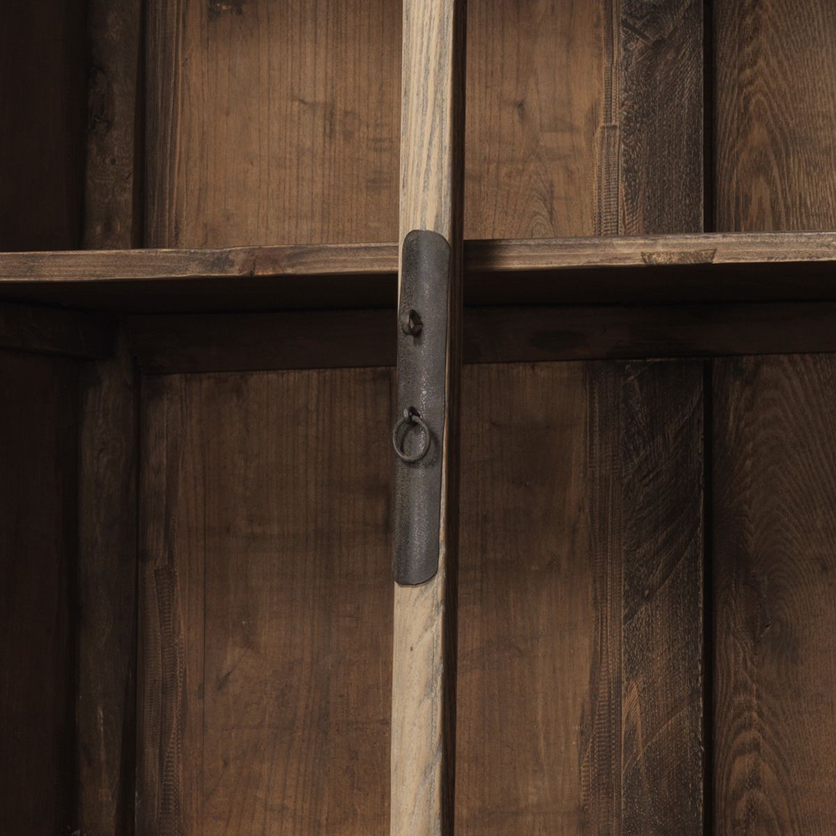Furniture Large Tapered Natural Elm Cabinet photo