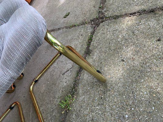 Vintage Italian Dining Chairs In Brass, 1970s, Set Of 4 photo Furniture