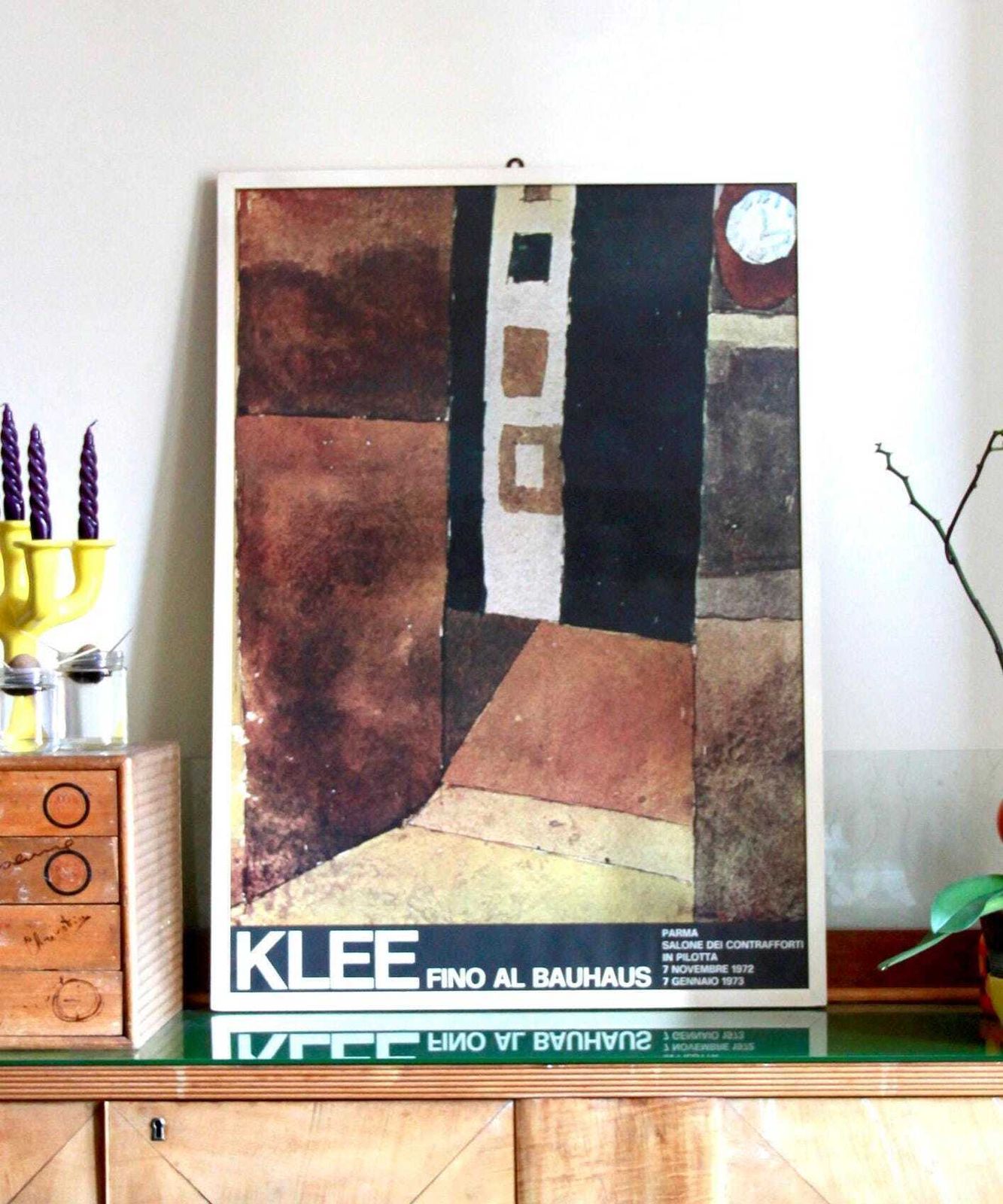 Klee, Original Exhibition Poster "Fino Al Bauhaus" By Paul Klee, Italy, 1972
