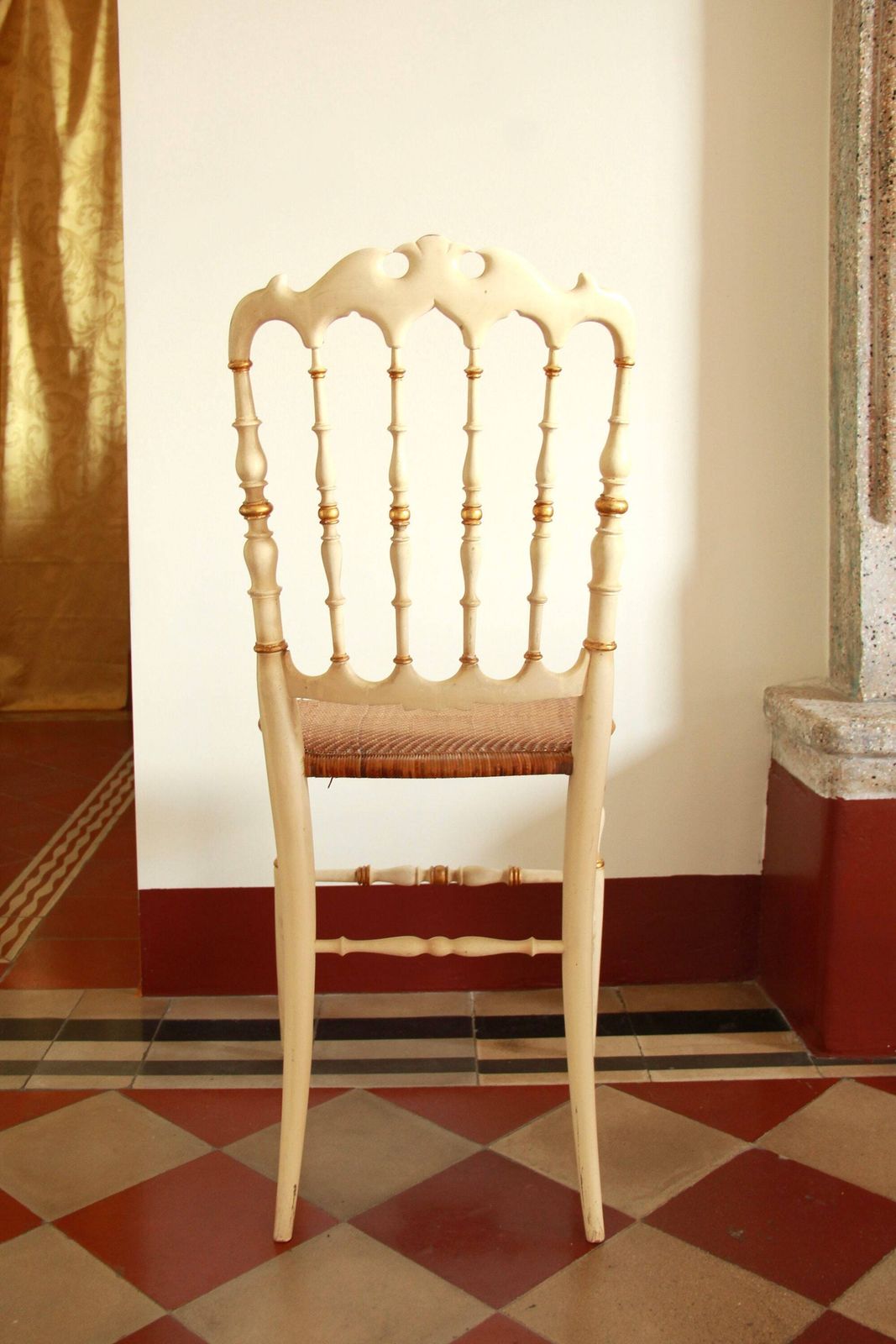 Parigina, Antique Chiavarina Chair, Italy, 1940s photo for sale