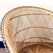 Pavoncina, Vintage Boho Wicker And Bamboo Peacock Adult Chair, Italy, 1980s photo furniture