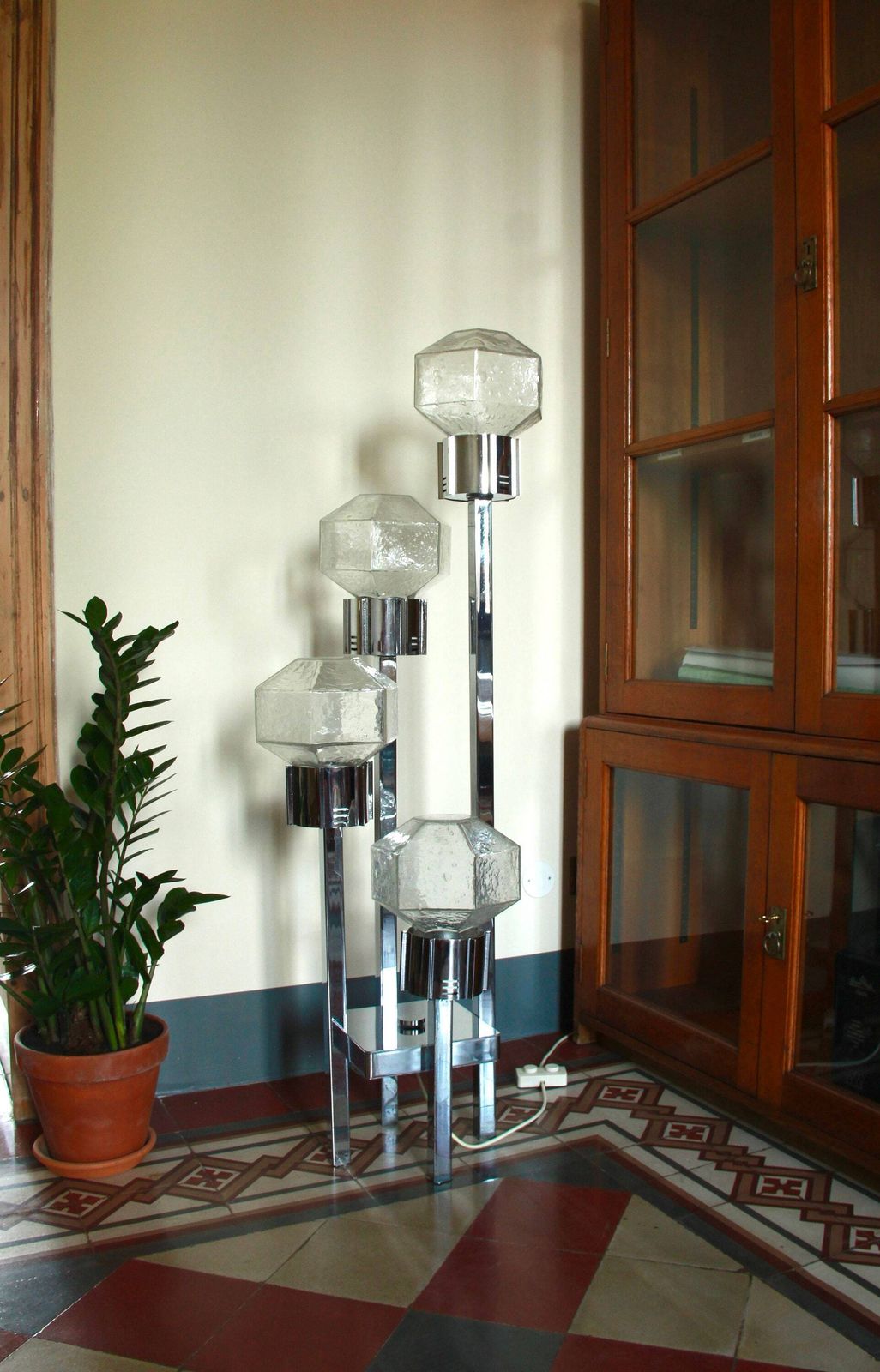 Ventiquattro, Vintage Space Age Floor Lamp By Sciolari, Italy, 1970s photo for sale