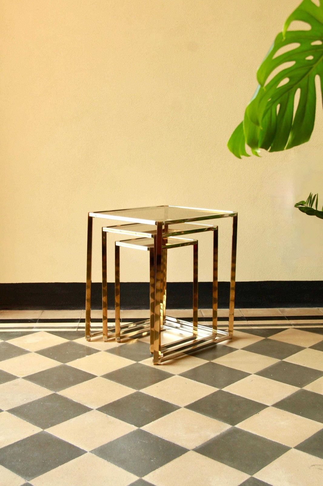 Trittico, Regency Nesting Tables, Set Of 3, Italy, 1970s photo buy