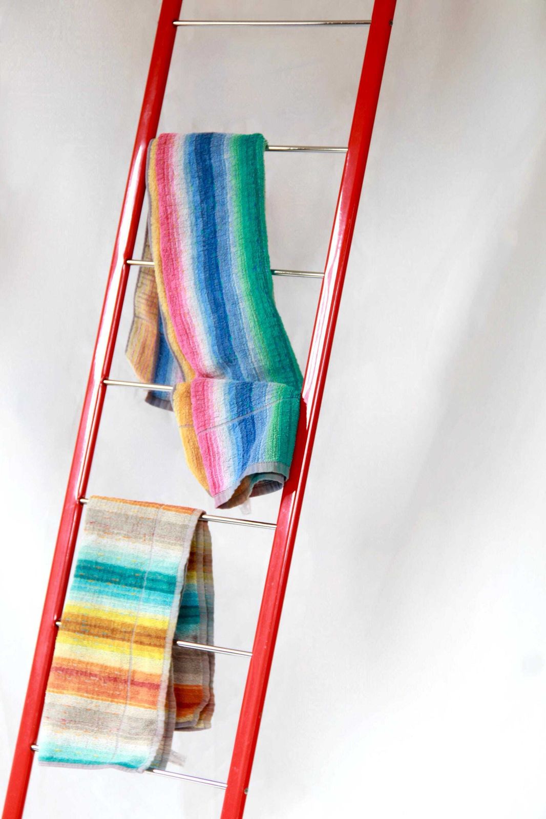 Scaletta, Vintage Postmodern Pop Towel Rack / Ladder, Italy, 1980s photo Furniture