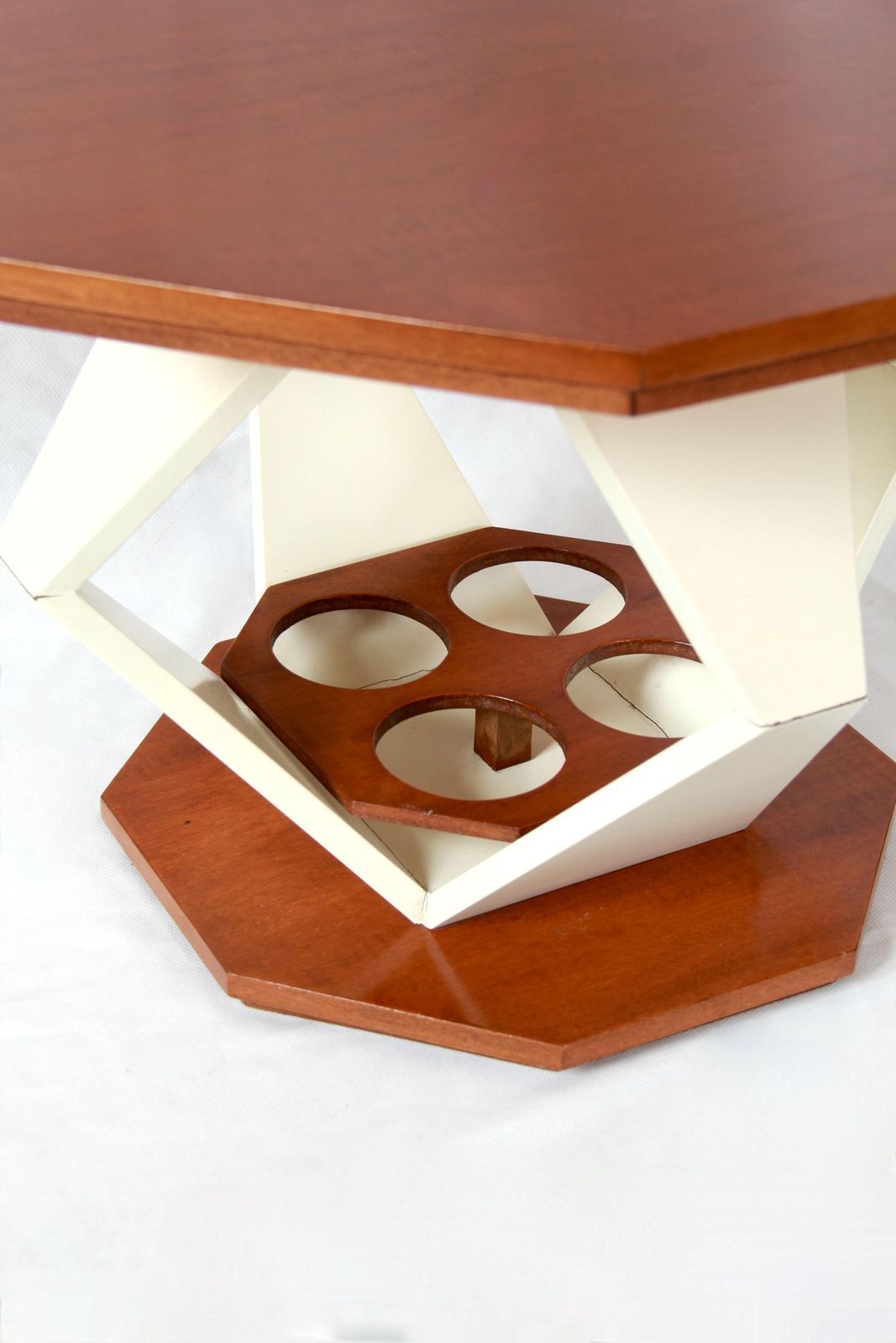 Otto, Vintage Space Age Coffee Table With Bottle Holder, Italy, 1970s photo 433.0