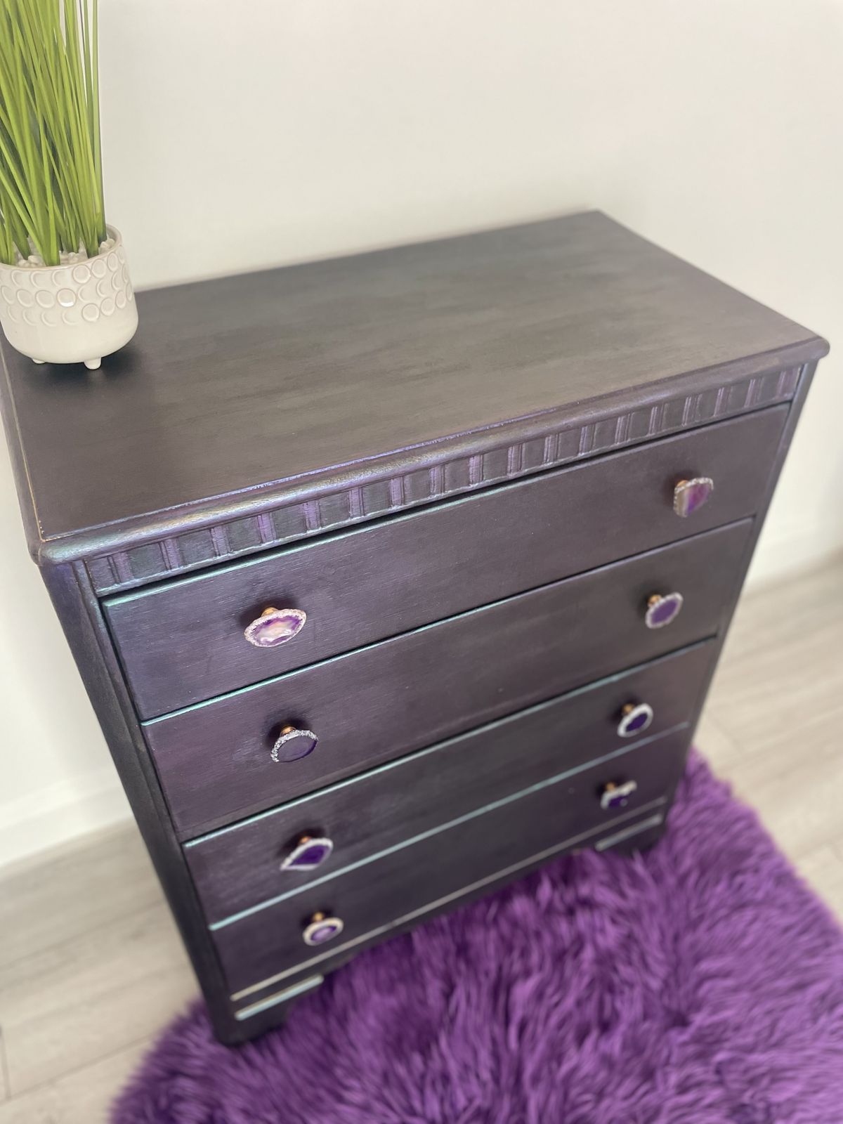 Vintage Harris Lebus, Chest Of Drawers ,Black And Metallics Finish photo 550.0