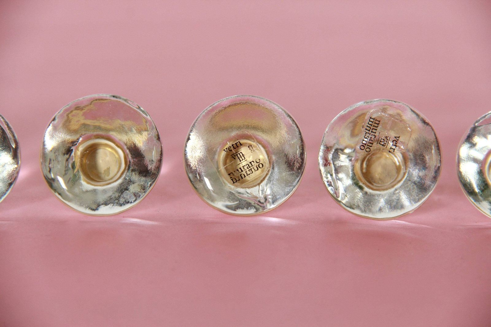 Pomolini, Vintage "Limpido" Clear Murano Glass Knobs With Murano Vetri Label, Set Of 2, Italy, 1960s photo 61.0