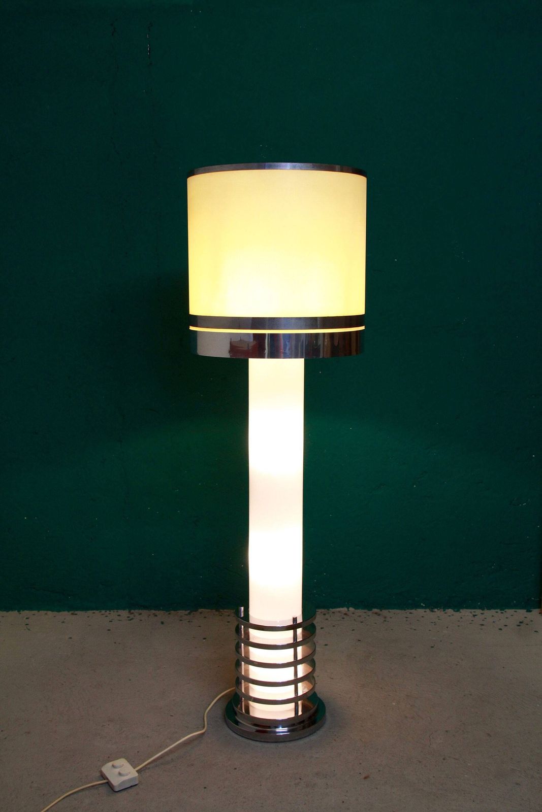 photo furniture Lampione, Space Age Murano Glass Floor Lamp, Italy, 1970s