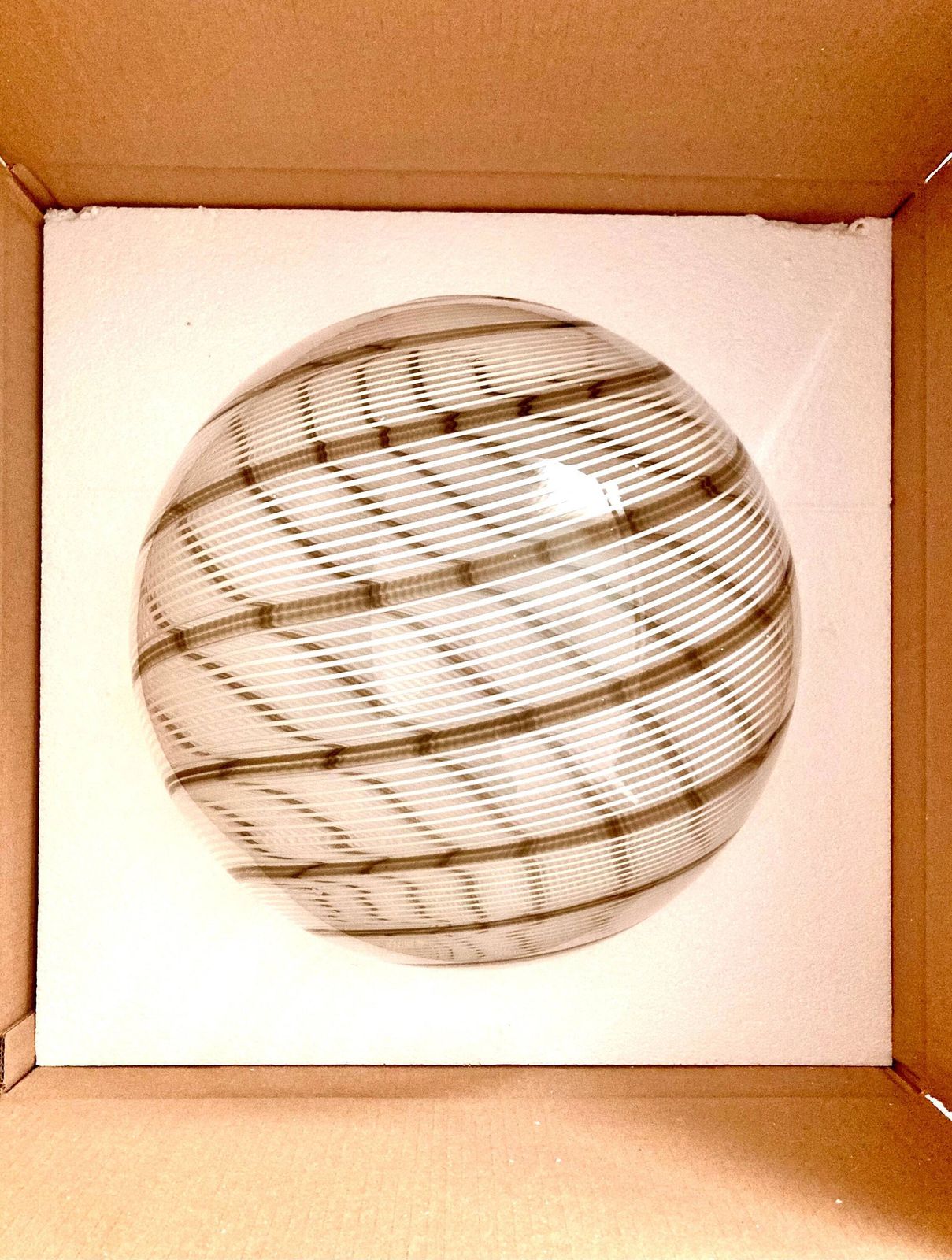 photo furniture Onde, Murano Sphere Ceiling Lamp 50 Cm By Lino Tagliapietra, Italy, 1970s