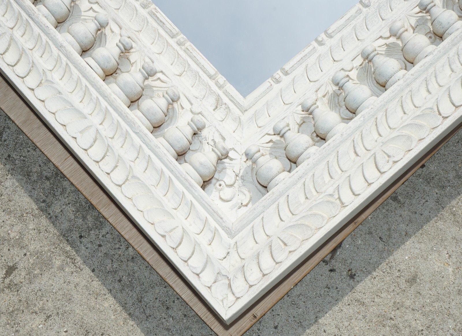 Antique Hand Carved & Painted Burmese Liberty's London Style Overmantle Mirror photo Home Decor