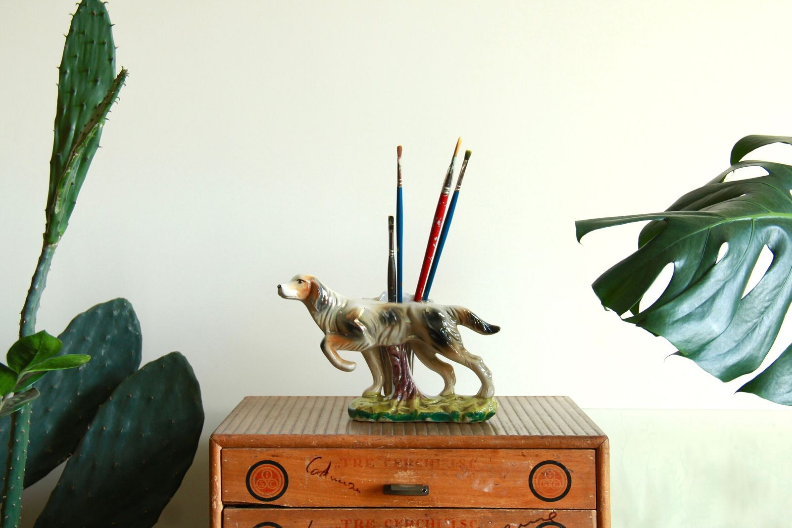 Segugio, Middle Century Ceramic Setter Vase, Italy, 1950s photo Home Decor