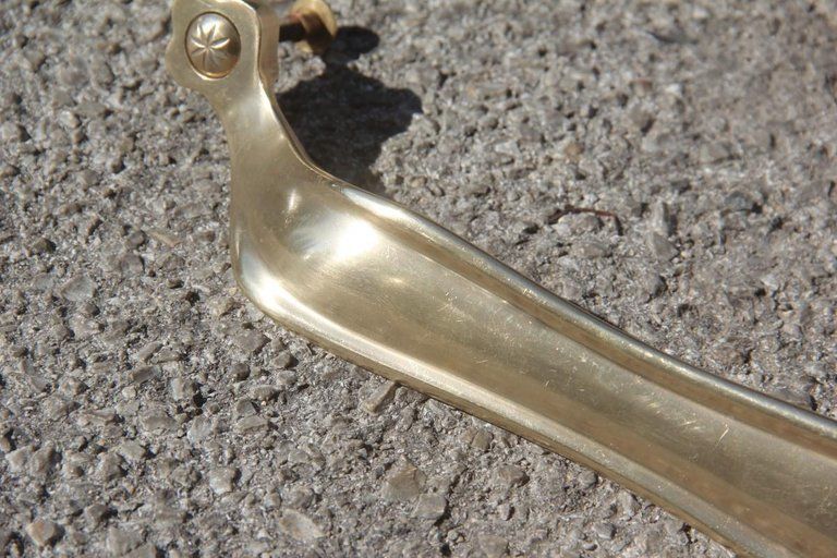 Pair Of Luxury Handles Midcentury Italian Design Carlo Mollino Style Gold Brass photo Home Decor