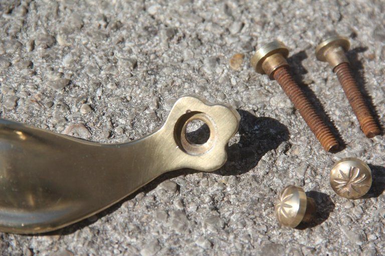 Pair Of Luxury Handles Midcentury Italian Design Carlo Mollino Style Gold Brass photo buy