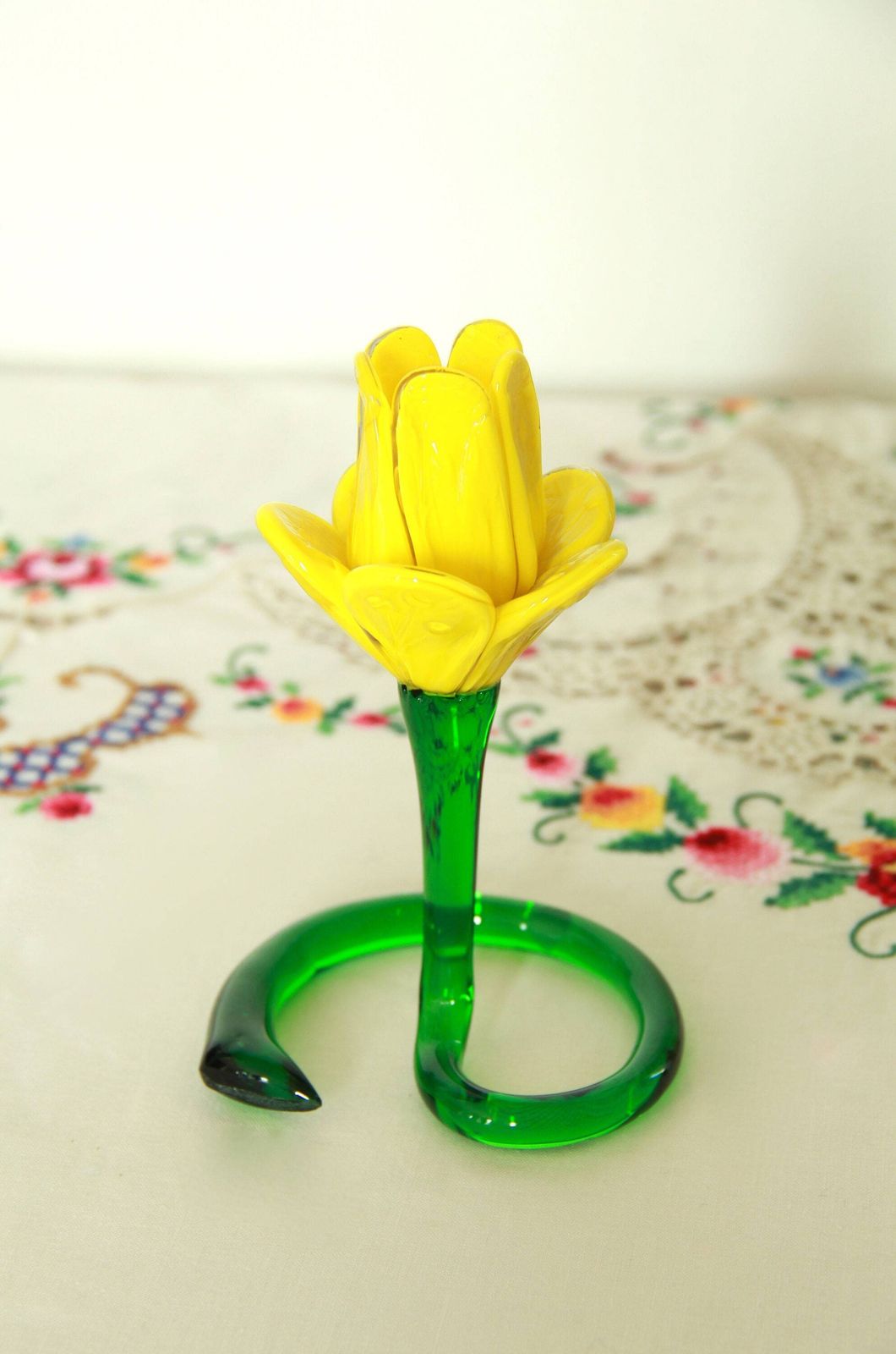 Narciso, Vintage Murano Flower Candle Holder, Italy, 1970s photo furniture