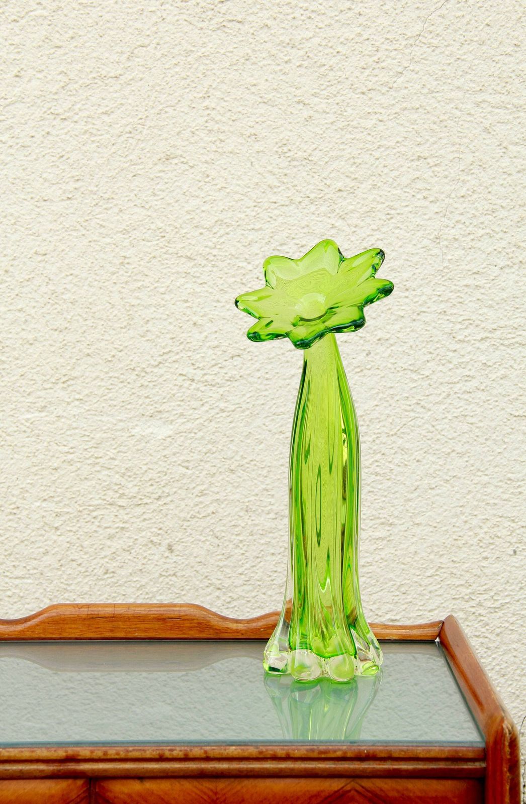 Gardenia, Vintage Hand Blown Murano Glass Vase, Italy, 1970s photo vinterior