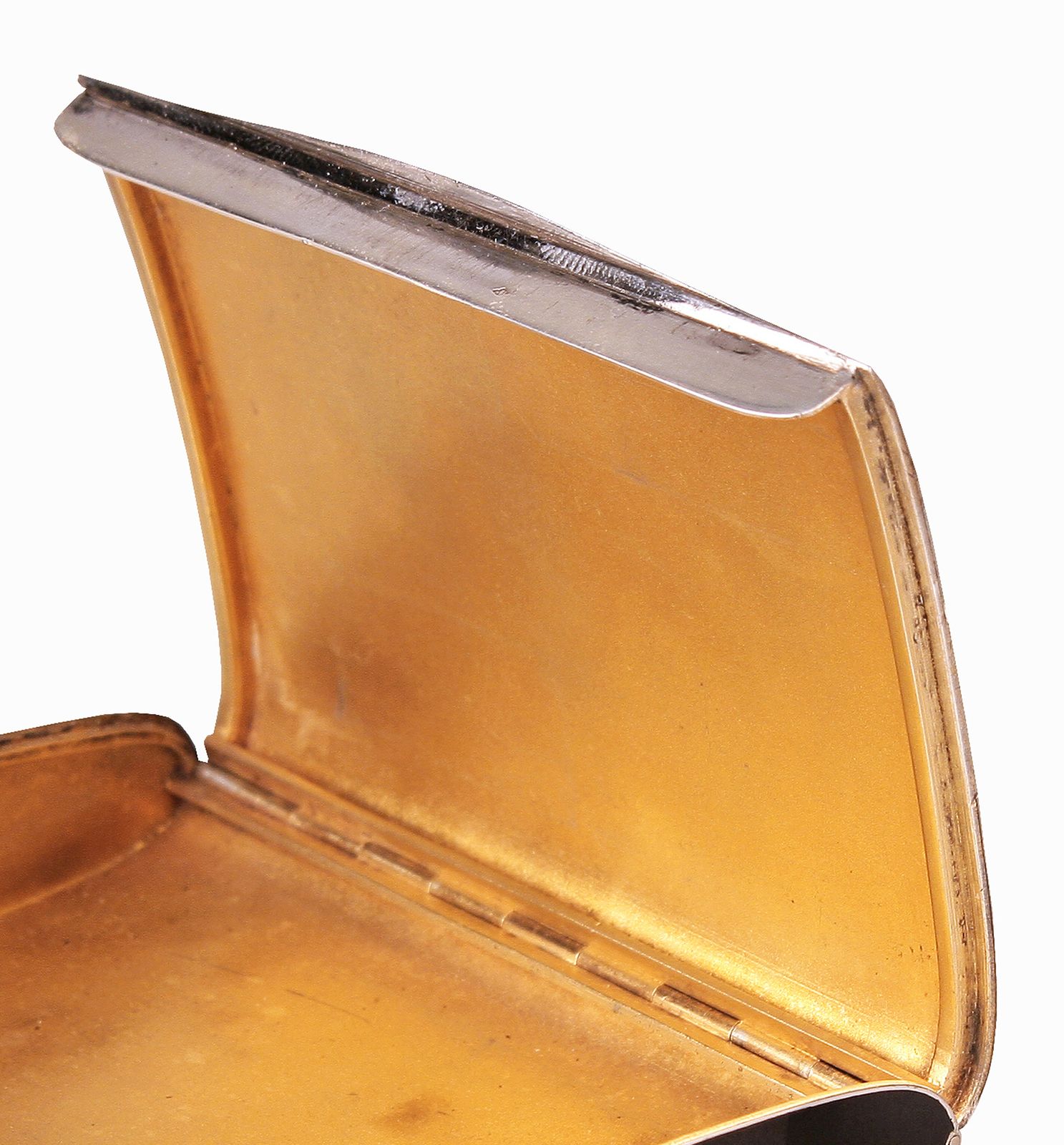 photo furniture Early 20th Century Art Déco French Polished Black Lacquer And Silver Plated Cigarrette Box/Case