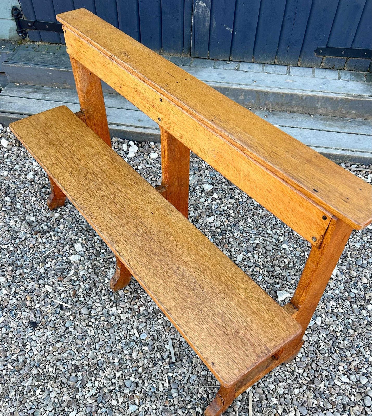 Gothic Oak Bench Wooden Kitchen Antique Vintage Retro Chair Seating Industrial Hall Side Victorian photo Furniture