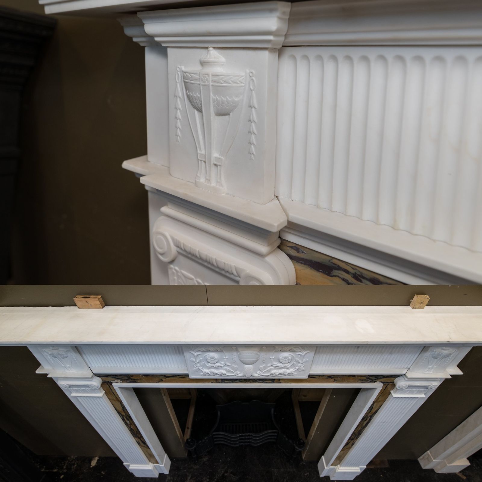 Georgian Style Statutory & Sienna Marble Fireplace Surround photo buy