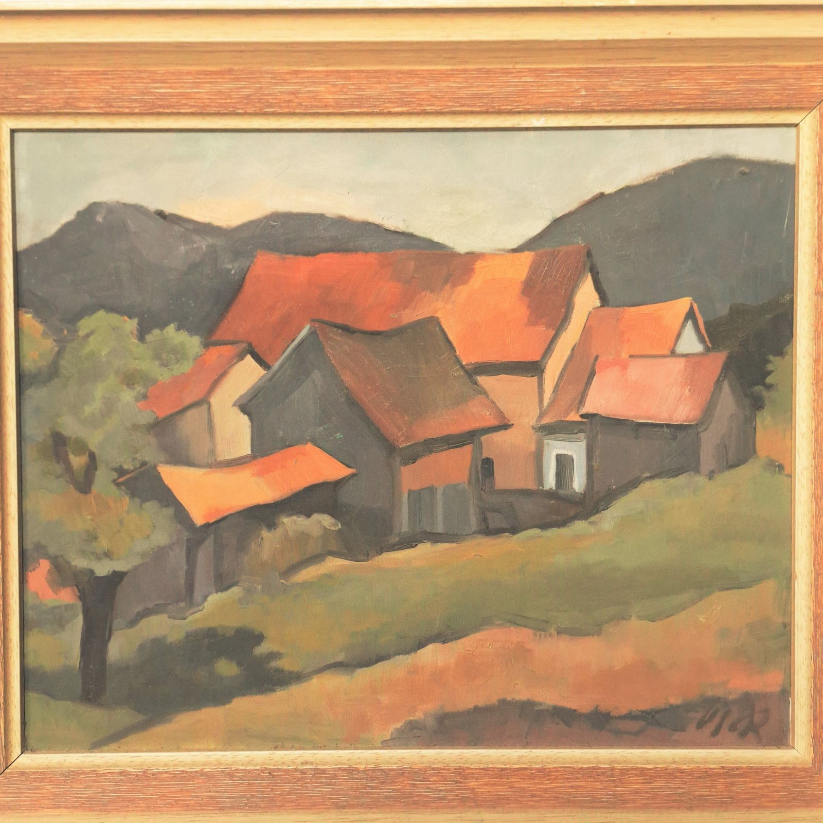 Oil Painting "Upper Geistal" By Albert Rieger, 1974
