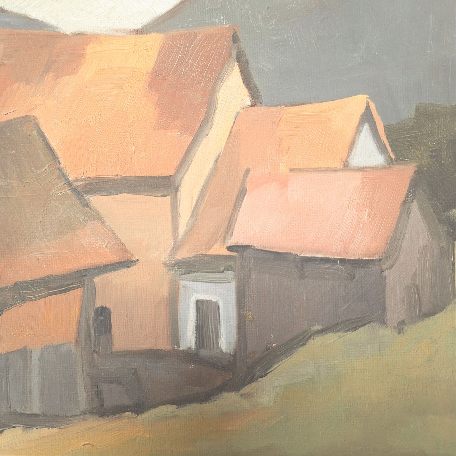 Oil Painting "Upper Geistal" By Albert Rieger, 1974 photo 699.0
