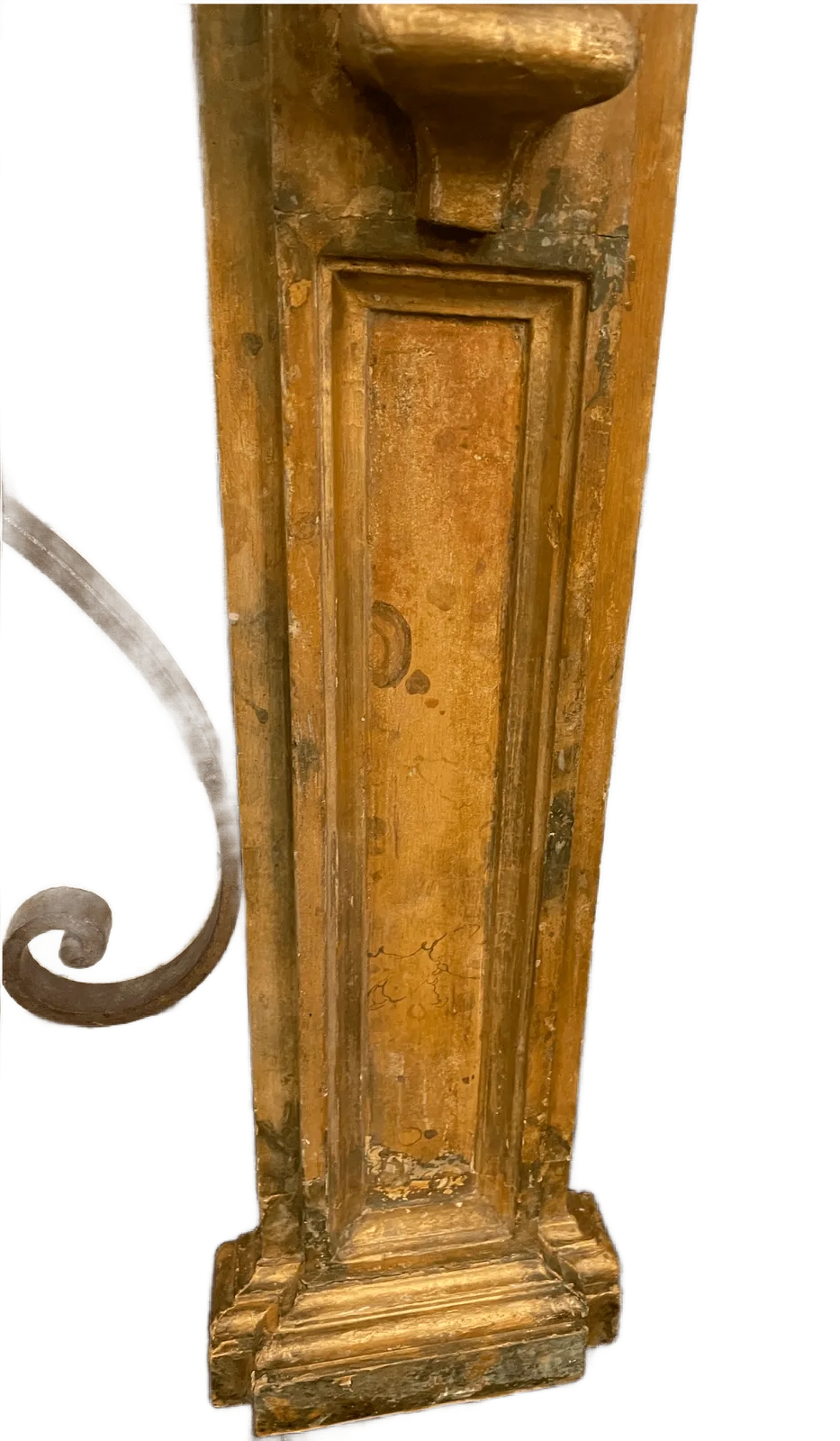 18th Century Italian Polychrome Consol With A White Marble Top. photo for sale