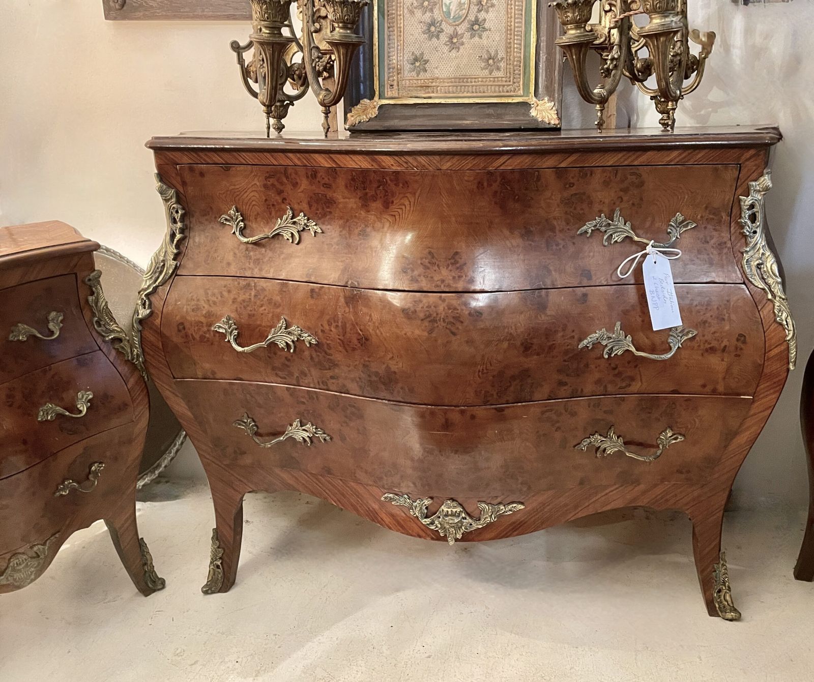 Bombed Chest Of Drawer With Two Matching Bedsides.( Circa 1950)